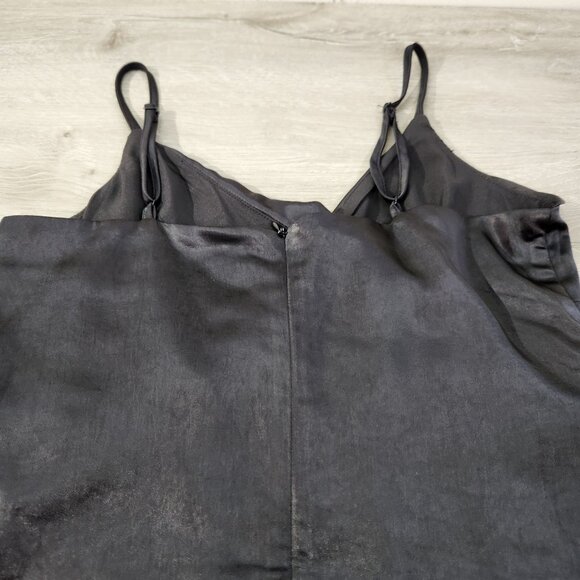 Lulus Stay Celebrating Black Satin Bodycon Mini Dress Women's Size S - Picture 10 of 16